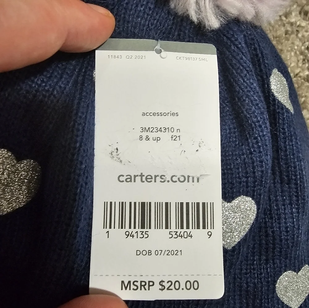 Carter's Girls Winter Hat, Size 8 & Up
